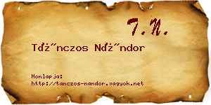 Tánczos Nándor névjegykártya